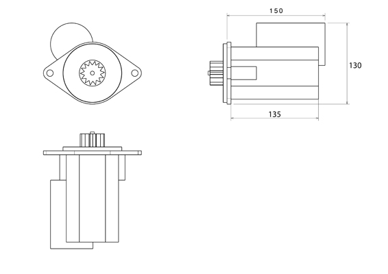 starter motor drawing